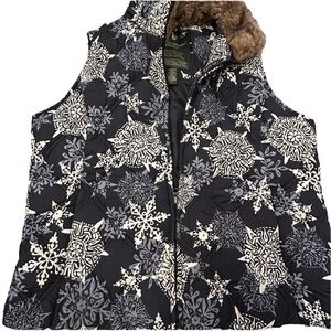 Eddie Bauer Women’s Goose Down Zip Up Vest‎ No Hood